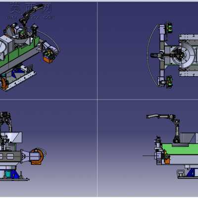 2500-700三轴水平回转变位机 3D模型