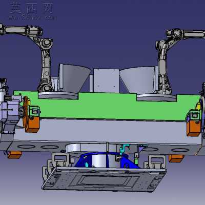 2500-700三轴水平回转变位机 3D模型