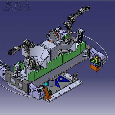 2500-700三轴水平回转变位机 3D模型