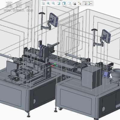 线圈上下料及自动浸锡机 3D模型