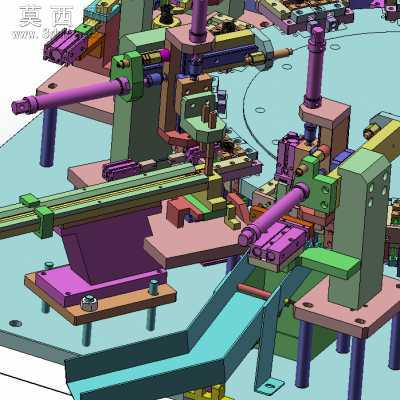 微动开关组装机、开关内部元件自动化组装 3D模型