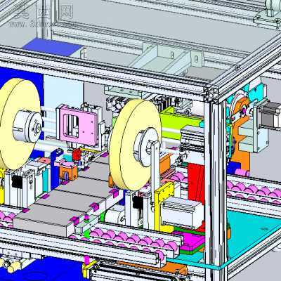 希捷硬盘自动贴标签机 3D模型