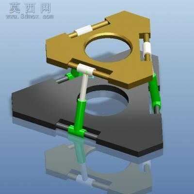 简易并联机构装配及运动仿真 3D模型