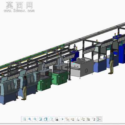 非标轴承试制生产线方案 3D模型