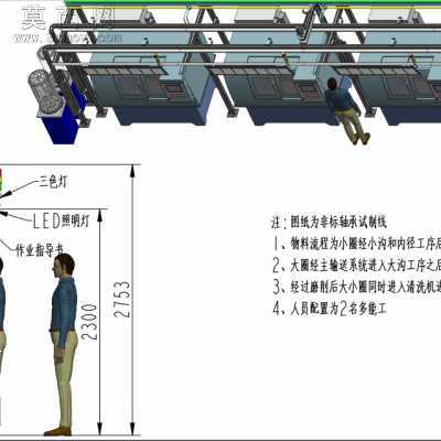 非标轴承试制生产线方案 3D模型