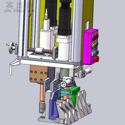2轴气势支架螺栓拧紧机 3D模型