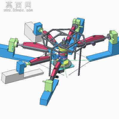 吹膜机模头 3D模型