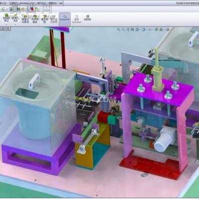 马达转子风叶自动组装机附带涂金水工位系统 3D模型