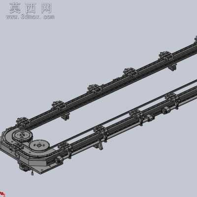 环形导轨线 自动化流水线 3D模型