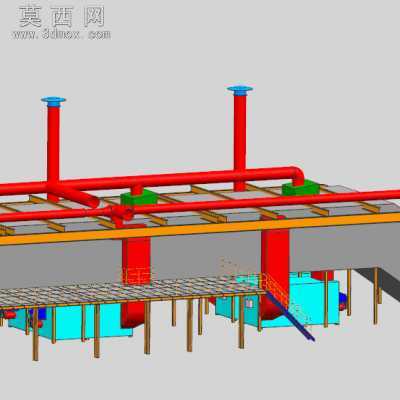 车架前处理电泳线 3D模型