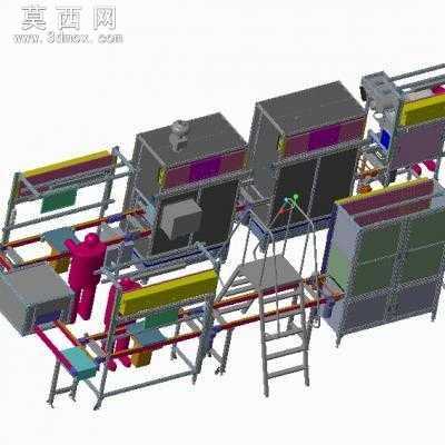 汽车空调面板装配流水线 3D模型