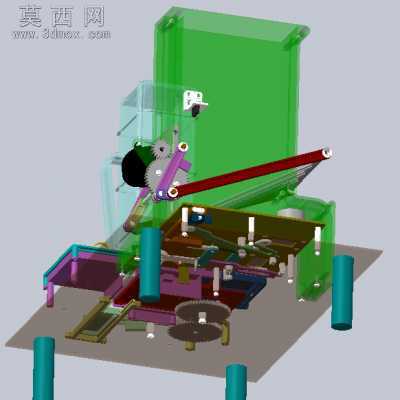 国外小型全自动卷烟机构图纸 3D模型