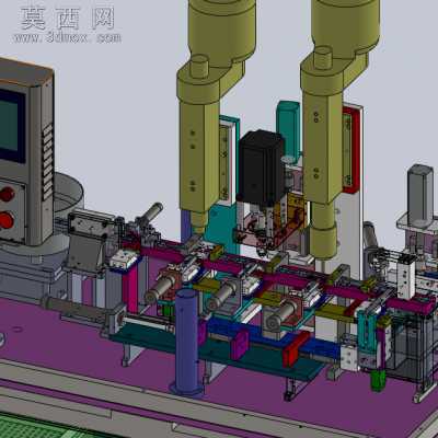 苹果钛螺母自动钻孔攻牙倒角机设备 3D模型