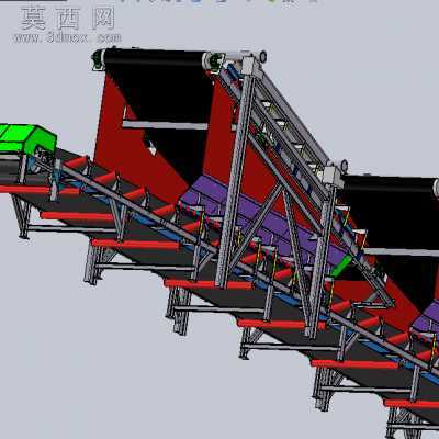 1600x42000带式传送带输送机 3D模型