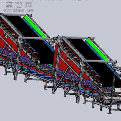 1600x42000带式传送带输送机 3D模型