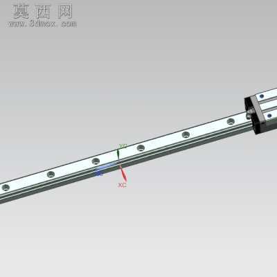 直线导轨滑轨HGH20 3D模型