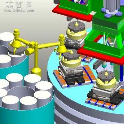 多工位钻孔机、钻床 3D模型