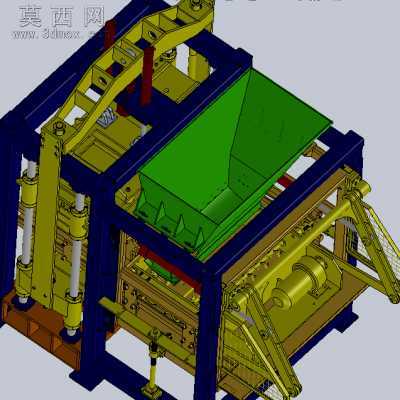 全自动制砖机械、完整制砖工业设备 3D模型