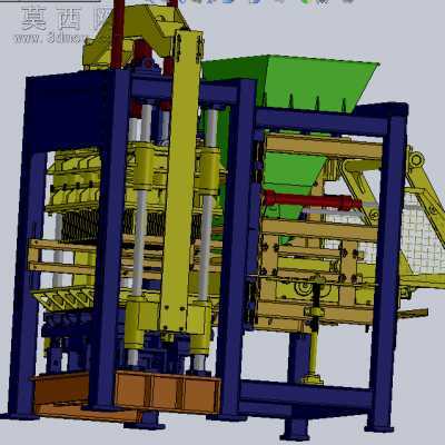 全自动制砖机械、完整制砖工业设备 3D模型