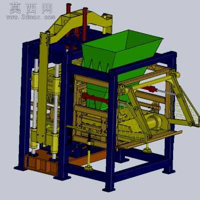全自动制砖机械、完整制砖工业设备 3D模型