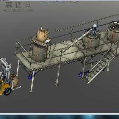 淀粉蒸煮设备 3D模型