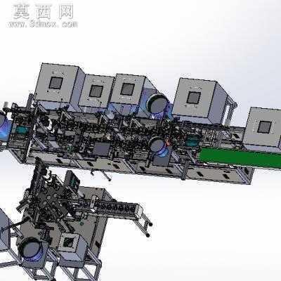 全自动马达组装生产线完整复杂大型非标设备 3D模型
