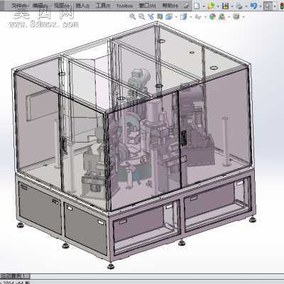 苹果项目金属按键多平面圆弧面打磨抛光机设备 3D模型