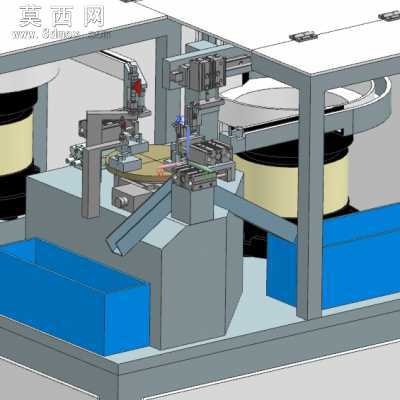 非标汽车门内锁芯拨块的自动装配机 3D模型