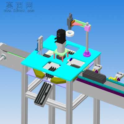 旋转分料在线视觉系统检测 3D模型