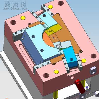 三滑块+优先复位机构 3D模型