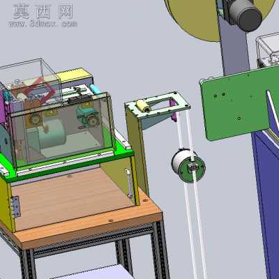 贴双面胶机、贴FPC线非标全自动化贴双面胶带机械设备 3D模型