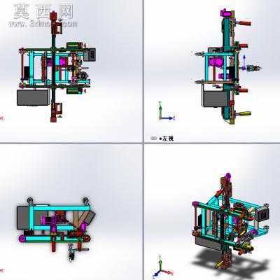 自动化玻璃支架组装机 3D模型