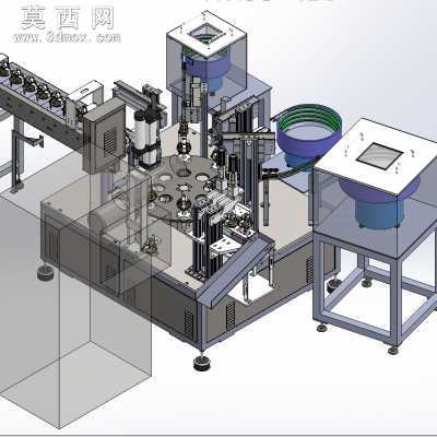 马达波珠弹簧片自动组装机螺丝螺母组装 3D模型
