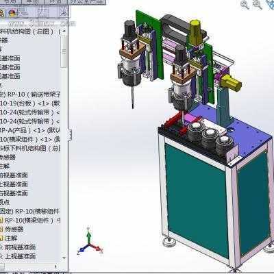 非标链条输送机模组下料机械手 3D模型