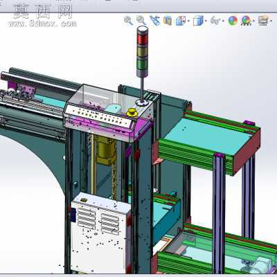 新标准S型下板机SMT贴片机后端输送下板机 3D模型