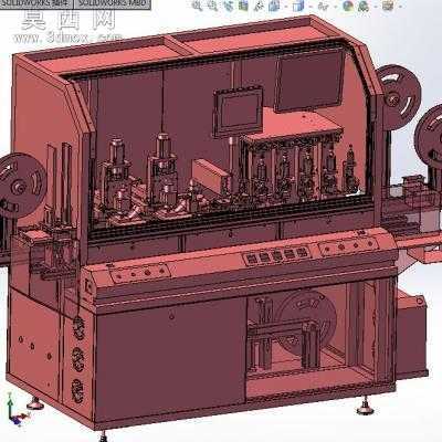 银行卡开槽植芯片机 3D模型