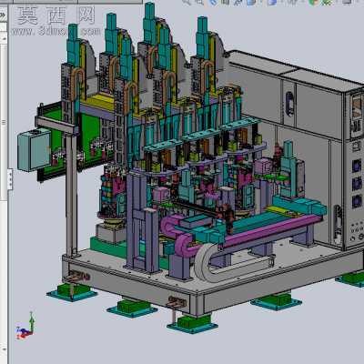 大号锂电池全自动焊接机 3D模型