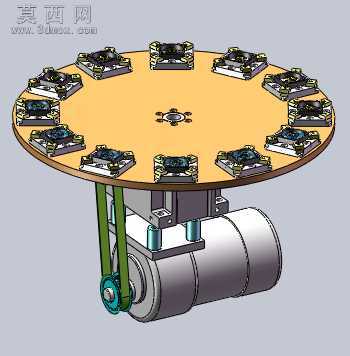 散热风扇组装机转盘式 3D模型