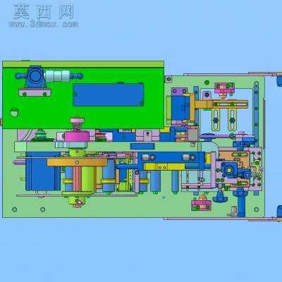 半自动手机贴标机 3D模型