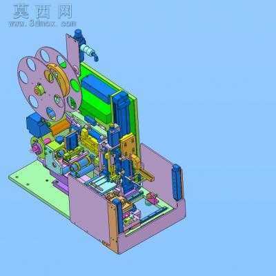 半自动手机贴标机 3D模型