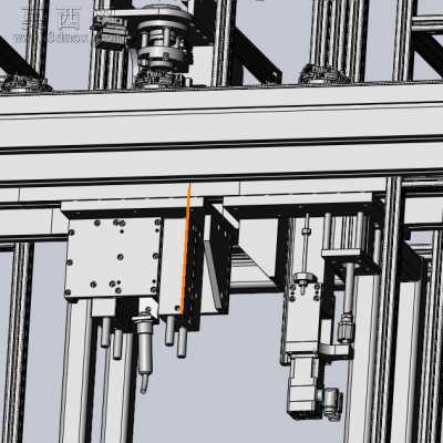 电机定子检测喷码一体机 3D模型
