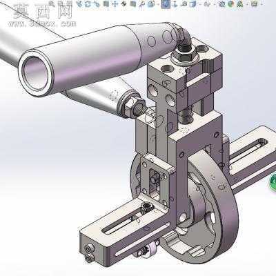 压胶机:压胶带的机构 3D模型