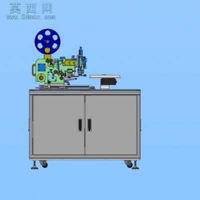 自动化4工位贴标机 3D模型