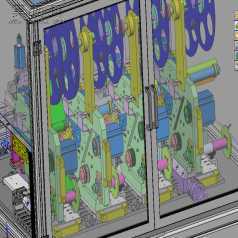 自动化4工位贴标机 3D模型