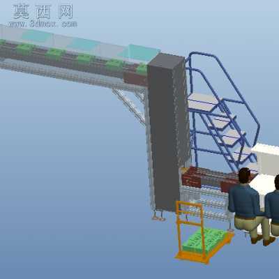 倍速链加升降机STP 3D模型