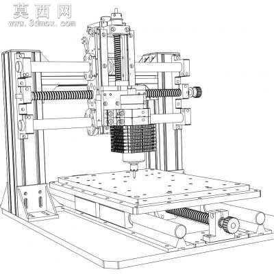 CNC迷你雕刻机 3D模型