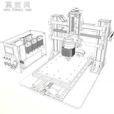 CNC迷你雕刻机 3D模型