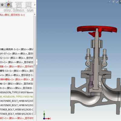 DN40截止阀 3D模型