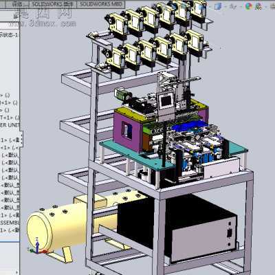 电子行业多头绕线机、色码电感绕线机 3D模型