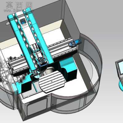 五轴数控加工中心 3D模型